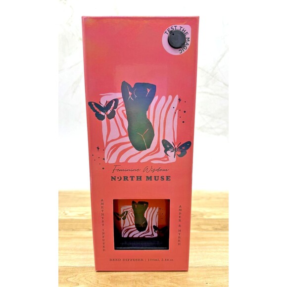North Muse Feminine Wisdom Reed Diffuser Amber & Myrrh with Amethyst 3.4oz NEW - Picture 1 of 10